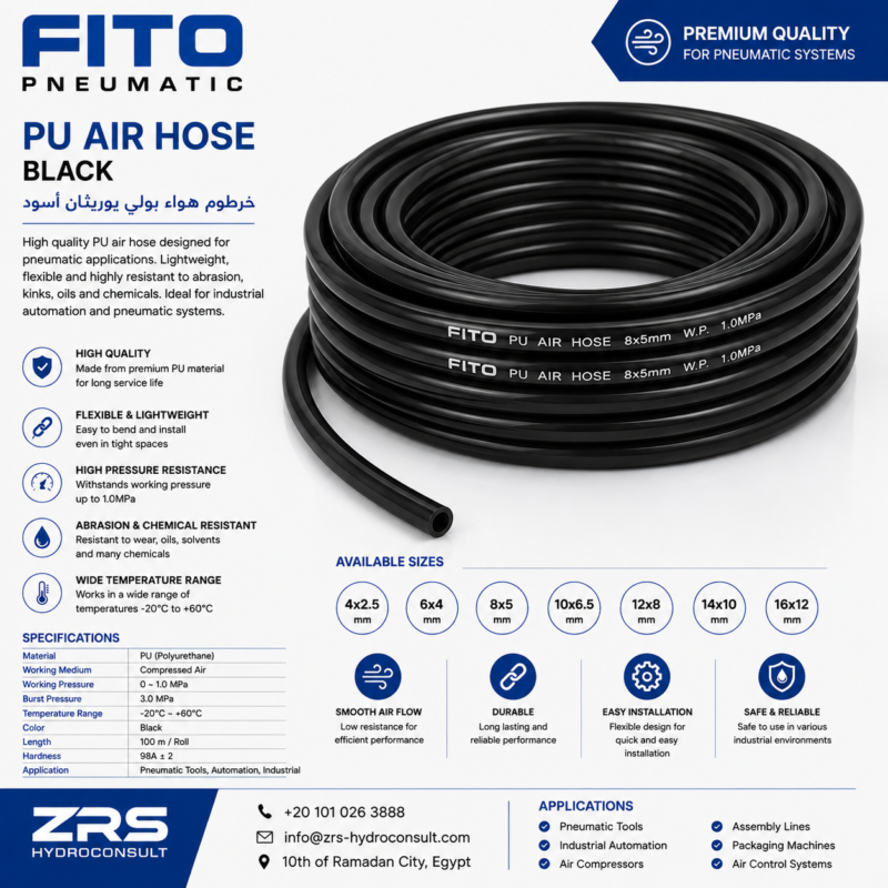 FITO PU Air Hose – Black